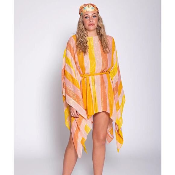 Sundress Liv Cover Up Marbella Mix Peach Swimsuit Beach Cover Up One Size NEW - Picture 1 of 14